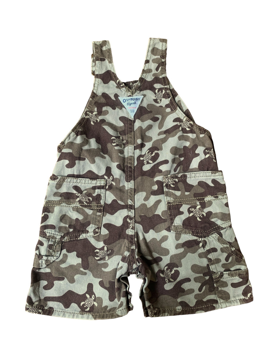 Salopette short camouflage - 12 mois