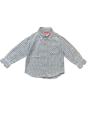 Chemise à carreaux verte - 3 ans